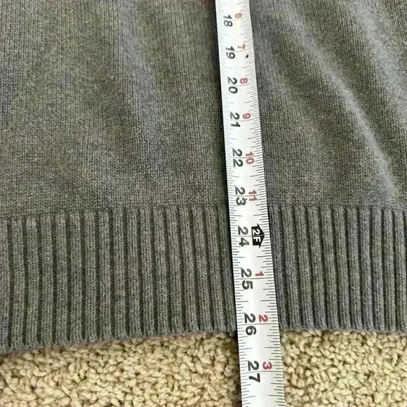 Eddie Bauer Gray Knit Henley Pullover Sweater Men's Size Large - Picture 8 of 15